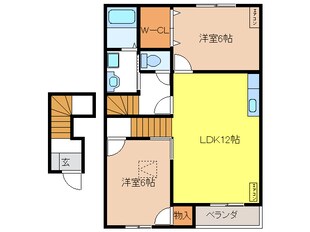 アンソレイエＢの物件間取画像